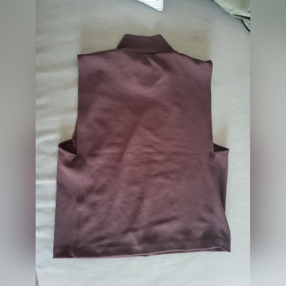 Chocolate brown mockneck sleeveless top Zara Medium - Picture 4 of 4